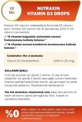 Nutraxin Vitamin D3 Drops 1000 IU 25 mcg 10 mL Damla