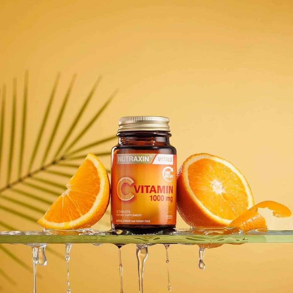 Nutraxin Vitals Vitamin C 1000 mcg 30 Tablet Takviye Edici Gıda