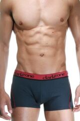 Bordo Çizgili Füme Erkek Boxer L