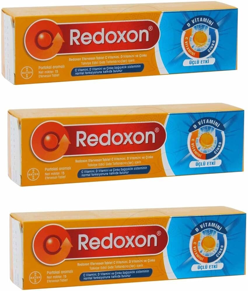 Redoxon 3'lü Etkili 15 Efervesan Tablet X3 Adet (3)
