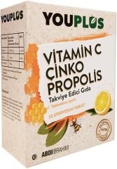 Youplus Vitamin C, Çinko & Propolis 20 Efervesan Tablet