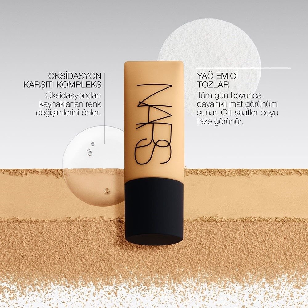 Yüksek Kapatıcılık Sağlayan Mat Bitişli FondötenNARS SOFT MATTE COMPLETE FOUNDATION