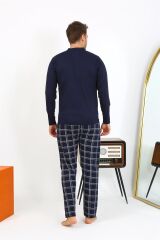 Akbeniz Erkek Uzun Kol Penye Lacivert Pijama Takımı 6861