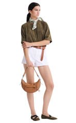LONGCHAMP 3D Kahverengi Çapraz Çanta S