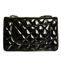 Black Patent Leather Women's Crossbody Bag