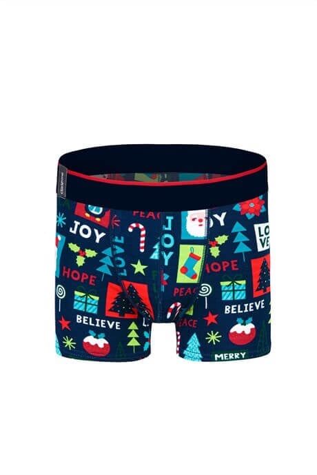 Christmas Desenli Yılbaşı Erkek Boxer (Dijital Baskılı) S