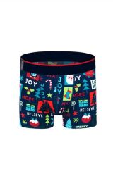 Christmas Desenli Yılbaşı Erkek Boxer (Dijital Baskılı) S