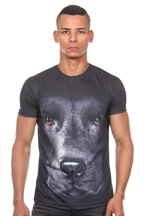 Köpek Desenli 3D Tişört S