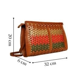 Tan Leather Women's Crossbody Bag