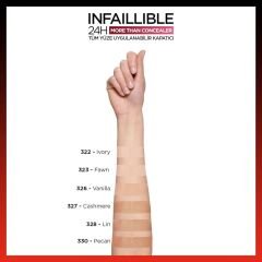 L'ORÉAL PARIS Infaillible 24H Tüm Yüze Uygulanabilir Kapatıcı - 328 Lin