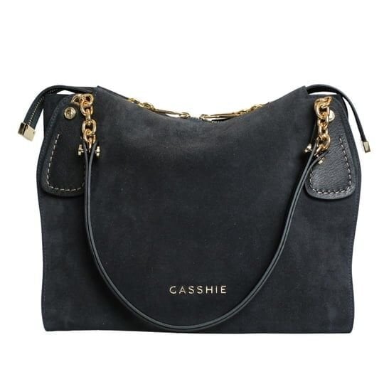 Navy Blue Suede Women's Shoulder Bag