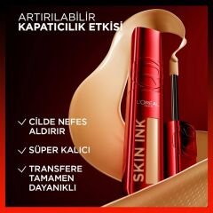 L'Oréal Paris Skin Ink Gün Boyu Kapatıcı Fondöten - Sıcak Alt Ton 100