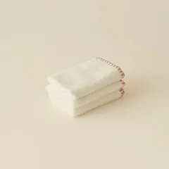 Cashmere Home Pure 3-Pack Mussel Stitched Hand Towel Rose 30x50 cm