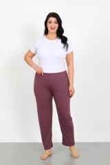 Akbeniz Kadın Büyük Beden Mürdüm Tek Alt Pijama 27555