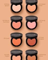 Note Luminous Silk Compact Blusher 02 Pink in Summer Toz Allık