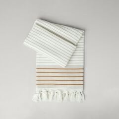 Linens Stripe Beach Towel 90X170 cm Beige