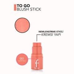 Flormar To Go Nemlendirici Etkili & Işıltılı Kremsi Stick Allık - 001 Peachy Glam