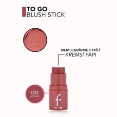 Flormar To Go Nemlendirici Etkili & Işıltılı Kremsi Stick Allık - 003 Rosy Bliss