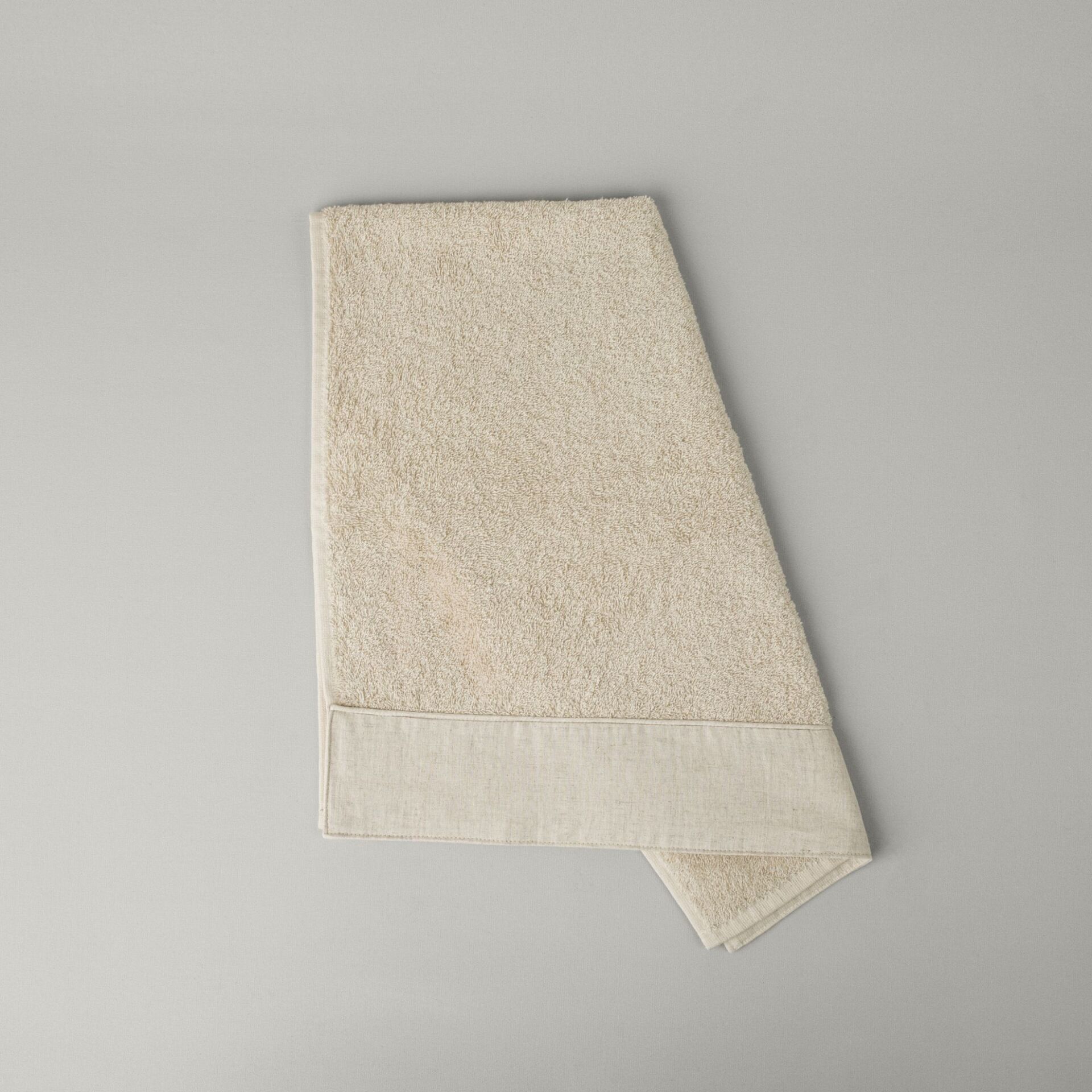 Linens Liona Keten Yüz Havlusu 50x85 Cm Naturel