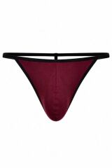 Erkek Fantezi Bordo Pamuklu String L