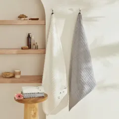 Karaca Home Allen 100% Cotton Hammam Set Cream Gray