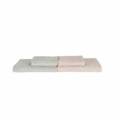 Timeless Maren 4 Piece Body/Head Towel Hammam Set Ecru Blue