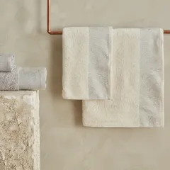 Karaca Home Edna 4 Piece Bath/Head Towel Hammam Set Blush Gray