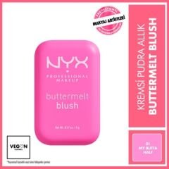 Nyx Professional Makeup Buttermelt Blush Kremsi Pudra Allık 01 My Butta Half