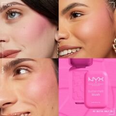Nyx Professional Makeup Buttermelt Blush Kremsi Pudra Allık 01 My Butta Half