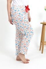 Akbeniz Kadın Pamuklu Büyük Beden Alt Pijama 27558 Ekru
