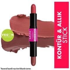 Nyx Professional Makeup Wonder Stick Çift Taraflı Krem Allık Stick Coral and Deep Peach