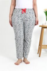 Akbeniz Kadın Pamuklu Büyük Beden Alt Pijama 27558 Gri