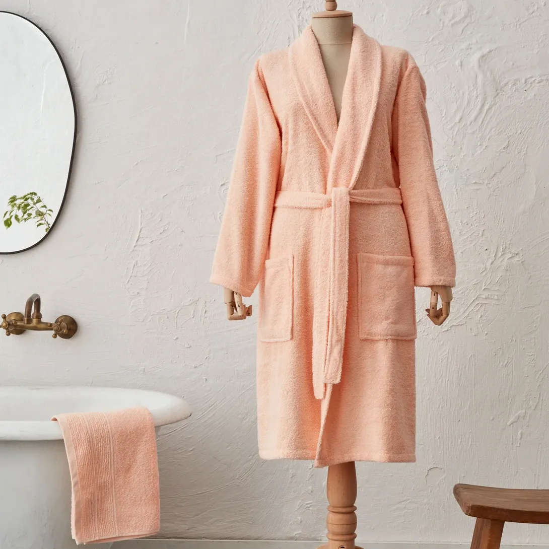 Karaca Home Judi %100 Pamuk Bornoz Seti S/M Blush