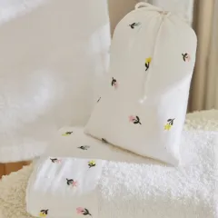 Karaca Home Hera Nakışlı %100 Pamuk Bornoz Seti S/M