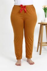Akbeniz Kadın Pamuklu Büyük Beden Alt Pijama 27559 Hardal