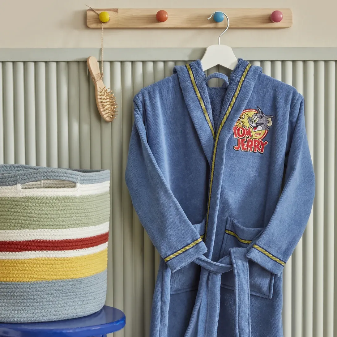 Karaca Home Tom and Jerry Hooded Bathrobe 8/10 Years Old