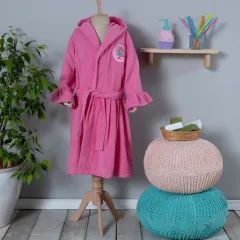 Winx by Karaca Home Bloom Pink 100% Cotton 4-6 Years Old Bathrobe