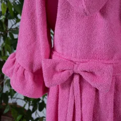 Winx by Karaca Home Bloom Pink 100% Cotton 4-6 Years Old Bathrobe