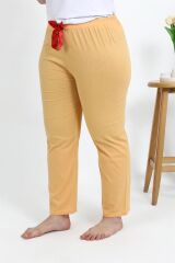 Akbeniz Kadın Pamuklu Büyük Beden Alt Pijama 27559 Sarı