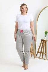Akbeniz Kadın Pamuklu Büyük Beden Alt Pijama 27560 Gri