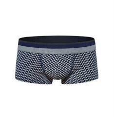 Desenli Lacivert Erkek Hipster Boxer S