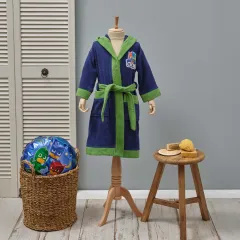 Pj Masks by Karaca Home Superhero White 100% Cotton Bathrobe for 4-6 Years