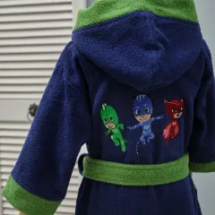 Pj Masks by Karaca Home Superhero White 100% Cotton Bathrobe for 4-6 Years
