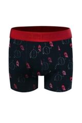 Yılbaşı Desenli Kırmızı Boxer XL