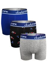 Erkek Boxer Pamuklu 3'Lü Set