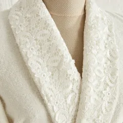 Karaca Home Ring Dantelli 9 Parça Aile Banyo Seti Offwhite-Offwhite