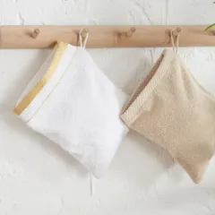 Karaca Home Glory Lurex 9 Parça Aile Banyo Seti Gold-Bej