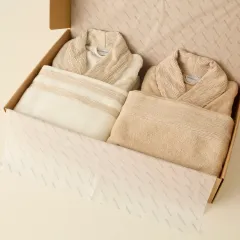 Kaşmir Home Elin 6 Parça Aile Banyo Seti Offwhite-Bej