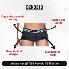Çizgi Desenli Kısa Erkek Boxer