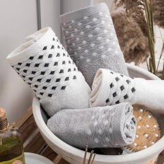 Schafer Home Veluro Banyo Seti 6 Parça-Gri